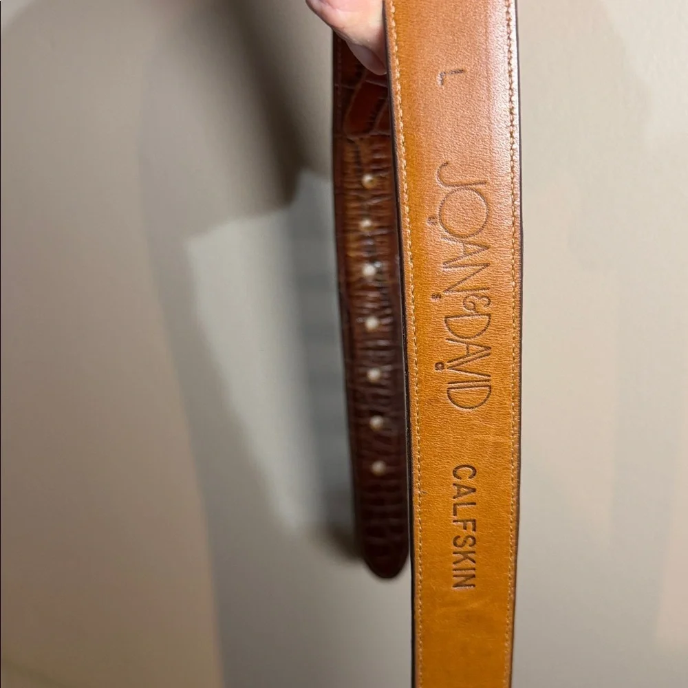 Joan & David brass buckle Rectangular Belt